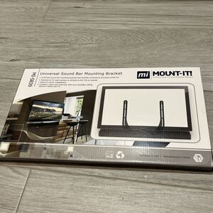 Mount-It Universal Sound Bar Mounting Bracket. Black- MI-SB39 33lb Max